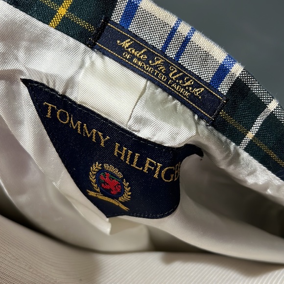 Green and cream made in the USA plaid blazer Tommy Hilfiger 50 - Picture 5 of 10